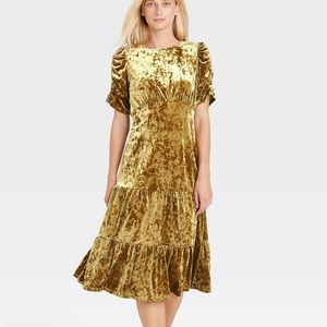 Who What Wear velvet dress from target EUC